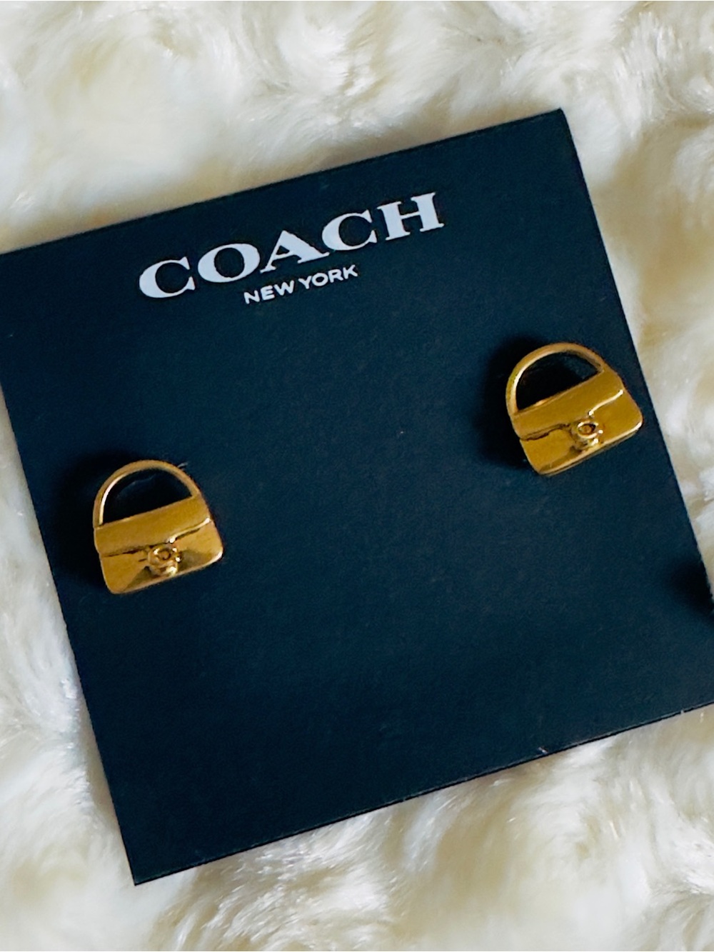 Coach • Mini Handbag Stud Earrings